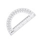 EBOOT Règle d'angle 180 degrés, 25,4 cm, en plastique transparent, moulée par injection EBOOT Règle d'angle 180 degrés, 25,4 cm, en plastique transparent, moulée par injection
