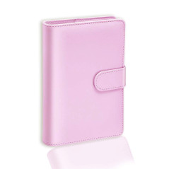 Classeurs à Anneaux a5, Portfolio a5 En Pu Cuir, Porte Documents Multifonctionnel, Classeurs à Feuilles a5 (Rose)
