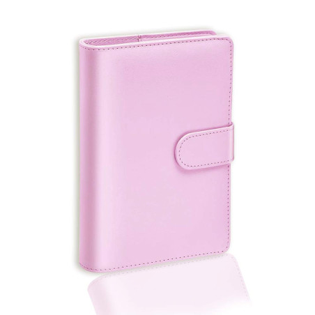 Classeurs à Anneaux a5, Portfolio a5 En Pu Cuir, Porte Documents Multifonctionnel, Classeurs à Feuilles a5 (Rose)
