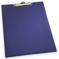 Durable 235707 Porte - Bloc avec Pince et Rabat - pour Bloc Format A4 - avec Poche Intérieure toute Hauteur Coloris Bleu