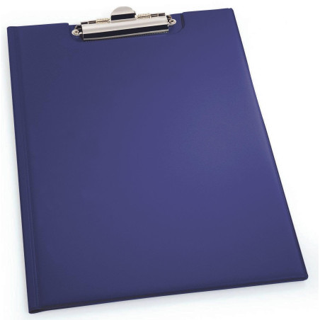 Durable 235707 Porte - Bloc avec Pince et Rabat - pour Bloc Format A4 - avec Poche Intérieure toute Hauteur Coloris Bleu