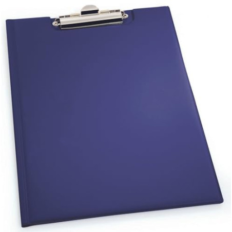 Durable 235707 Porte - Bloc avec Pince et Rabat - pour Bloc Format A4 - avec Poche Intérieure toute Hauteur Coloris Bleu