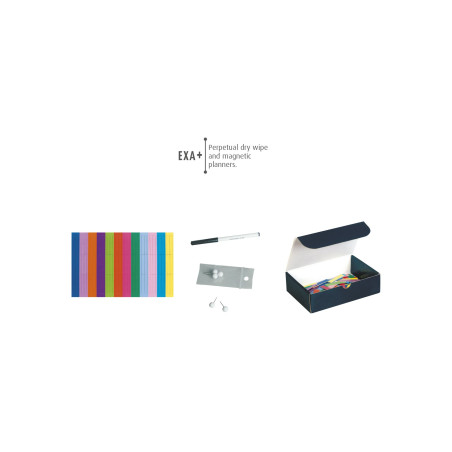 EXACOMPTA Planning mensuel magnétique 90x59cm vendu en kit avec de nombreux accessoires