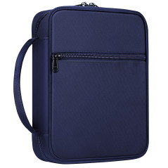 FINPAC Étui de protection de la Bible avec poignée et poche zippée pour Bible de taille standard, cadeau parfait pour maman, enf