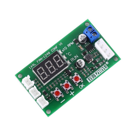 AILOVA Module Pilote, 12V DC 24V 48V PWM 4 Fils Ventilateur Température Régulateur de Vitesse Gouverneur Affichage Module Pilote