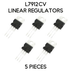 Kit de 5 régulateurs de tension négative -12V 1.5A 7912 L7912 L7912CV LM7912 LM7912CV TO-220