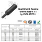 ISOLATECH Gaine thermorétractable au mètre, Noire, sans Colle Ø 39mm 3 mètres Kit 3:1 Polyoléfine pour l'isolation de câbles Con ISOLATECH Gaine thermorétractable au mètre, Noire, sans Colle Ø 39mm 3 mètres Kit 3:1 Polyoléfine pour l'isolation de câbles Con