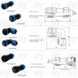 HangTon HE29 Connecteur électrique circulaire étanche 2 broches mâle femelle 45 A pour équipement LED/alimentation/éclairage HangTon HE29 Connecteur électrique circulaire étanche 2 broches mâle femelle 45 A pour équipement LED/alimentation/éclairage
