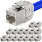 HB-DIGITAL 16x Module Keystone RJ45 CAT 8 Métallique Blindé STP - Certifié GHMT - 40 Gbit/s Sans Outil pour Câble Ethernet LAN, HB-DIGITAL 16x Module Keystone RJ45 CAT 8 Métallique Blindé STP - Certifié GHMT - 40 Gbit/s Sans Outil pour Câble Ethernet LAN,