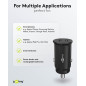 goobay Chargeur de Voiture Double Port USB USB-C Allume-Cigare Power Delivery 12V / 24V Adaptateur Mini USB Chargeur de Voiture goobay Chargeur de Voiture Double Port USB USB-C Allume-Cigare Power Delivery 12V / 24V Adaptateur Mini USB Chargeur de Voiture