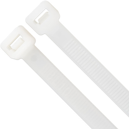 ISOLATECH 100pcs colliers de serrage blancs 160mm x 2,5mm, protection contre la corrosion et les acides, retardateur de flamme U