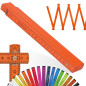 Metrie™ BLOCK 52 Mètre pliant – Mètre en bois 2 m | Orange – Graduation duplex, Fabriqué dans l’UE | Robuste et précis | pour Ar
