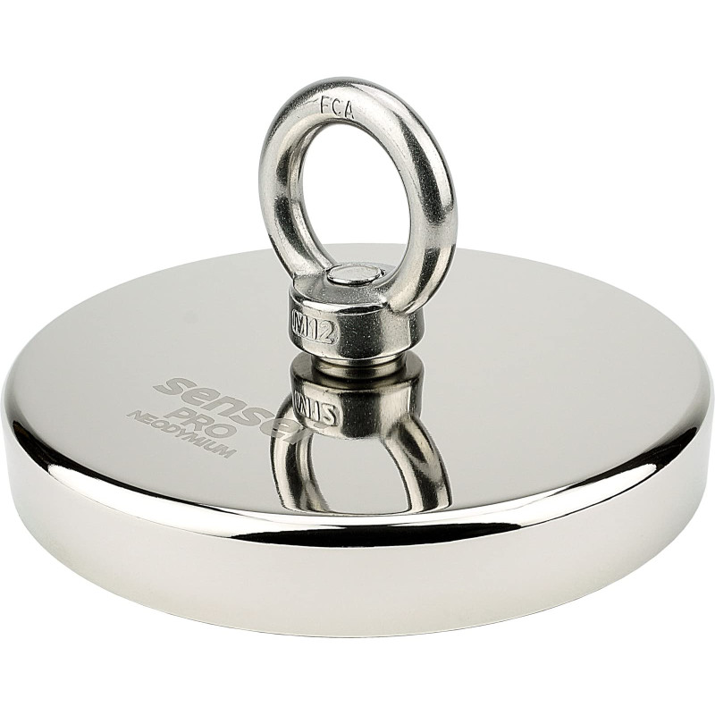 SENSEI® Aimant en Néodyme Puissant avec Anneau Écrou – Ø 136 mm, Force d'Attraction 800 kg – Grand et Très Puissant Aimant pour SENSEI® Aimant en Néodyme Puissant avec Anneau Écrou – Ø 136 mm, Force d'Attraction 800 kg – Grand et Très Puissant Aimant pour