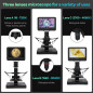 Andonstar AD246S-P Microscope numérique HDMI avec écran de 7'', Enregistrement vidéo UHD 4000x 3 objectifs 2160P, kit Microscope Andonstar AD246S-P Microscope numérique HDMI avec écran de 7'', Enregistrement vidéo UHD 4000x 3 objectifs 2160P, kit Microscope