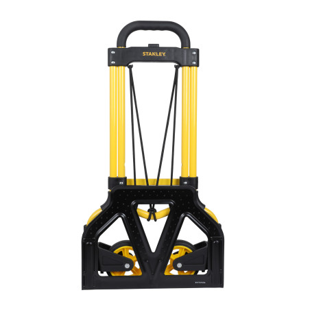 Chariot de manutention Acier, Pliable, Base 39X29cm, capacité 70kg. Dimensions Ouvert : 40x41x102cm, plié : 39x6x73 cm. Roues 12