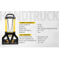 Chariot de manutention Acier, Pliable, Base 39X29cm, capacité 70kg. Dimensions Ouvert : 40x41x102cm, plié : 39x6x73 cm. Roues 12 Chariot de manutention Acier, Pliable, Base 39X29cm, capacité 70kg. Dimensions Ouvert : 40x41x102cm, plié : 39x6x73 cm. Roues 12
