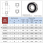 XiKe 624-2RS Roulements à billes étanches 4x13x5mm, Acier chromé|Pré-lubrifié|Double joint en caoutchou|624RS Miniature Roulemen XiKe 624-2RS Roulements à billes étanches 4x13x5mm, Acier chromé|Pré-lubrifié|Double joint en caoutchou|624RS Miniature Roulemen