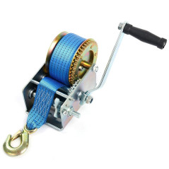 FreeTec Treuil Manuel avec Bleu Polyester Cordon à Bergung Treuil Bateau Treuil (10m 2500lbs)
