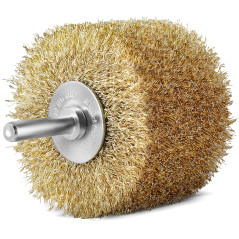 S&R Brosses Métallique pour Perceuse Visseuse à nettoyer Bois Métal Peinture Vernis - queue 8 mm lisse