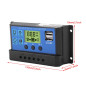 PWM 12V / 24V Double ContrôLeur de de Panneau Solaire USB et RéGulateur de Batterie de Panneau Solaire Intelligent Avec éCran LC PWM 12V / 24V Double ContrôLeur de de Panneau Solaire USB et RéGulateur de Batterie de Panneau Solaire Intelligent Avec éCran LC