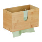 Relaxdays Distributeur de Serviettes en Papier, Bambou, Taille H2, essuie-Main Mural, HxLxP 16 x 27 x 13 cm, Nature