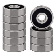 XiKe 628-2RS Roulement à Billes à Double Étanchéité 8x24x8mm Acier au Chrome et Pré-lubrifiés, 628RS Roulements à billes miniatu
