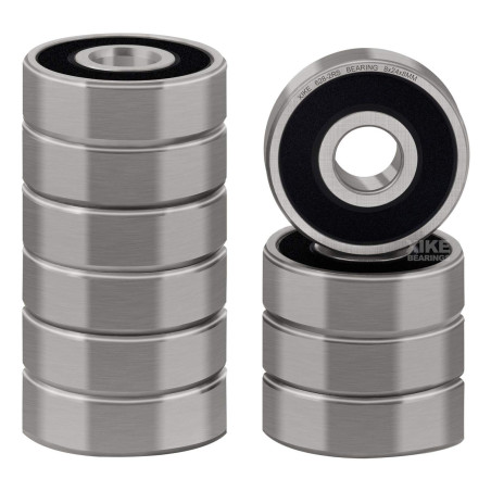 XiKe 628-2RS Roulement à Billes à Double Étanchéité 8x24x8mm Acier au Chrome et Pré-lubrifiés, 628RS Roulements à billes miniatu