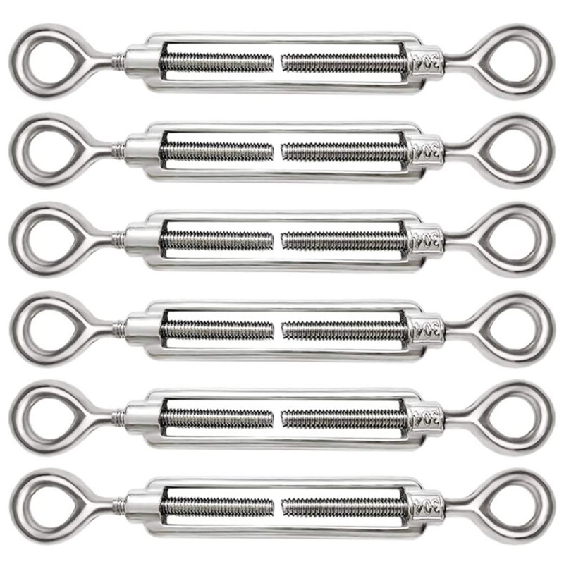 6 Pièces Tendeur Cable M5 Tendeur Cable Inox 304 Réglable Oeil de Ridoir et Oeil pour Tendeur de Fil Cable Acier Corde Crochet T 6 Pièces Tendeur Cable M5 Tendeur Cable Inox 304 Réglable Oeil de Ridoir et Oeil pour Tendeur de Fil Cable Acier Corde Crochet T