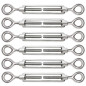 6 Pièces Tendeur Cable M5 Tendeur Cable Inox 304 Réglable Oeil de Ridoir et Oeil pour Tendeur de Fil Cable Acier Corde Crochet T 6 Pièces Tendeur Cable M5 Tendeur Cable Inox 304 Réglable Oeil de Ridoir et Oeil pour Tendeur de Fil Cable Acier Corde Crochet T