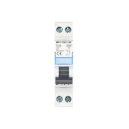 POPP® Disjoncteur magnétothermique automatique industriel COURBE C DPN SÉRIE MSN81NC 6A 10A 16A 20A 25A 32A 40A (DPN, 32A)