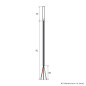 iOVEO 035HP01310 - PT100 - Sonde de température 3 conducteurs avec câble en PVC jusqu'à 105 °C, 10 mètres iOVEO 035HP01310 - PT100 - Sonde de température 3 conducteurs avec câble en PVC jusqu'à 105 °C, 10 mètres