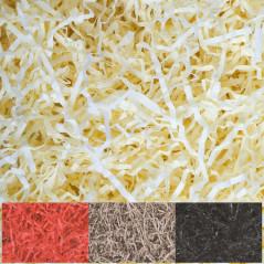 Creative Deco 1kg Frisure Papier Déchiqueté Papier Kraft Crème | Papier Cadeau Noel | Frisure Emballage | Remplissage Boite Cade