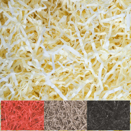 Creative Deco 1kg Frisure Papier Déchiqueté Papier Kraft Crème | Papier Cadeau Noel | Frisure Emballage | Remplissage Boite Cade