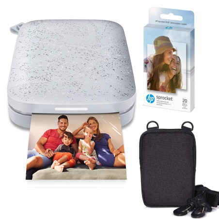 HP Sprocket Imprimante Photo instantanée Portable, Blanc, 2 x 3