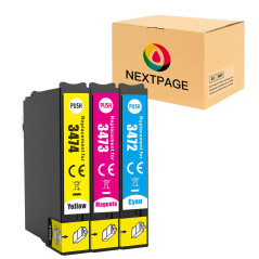Nextpage Cartouches d'encre de rechange 34XL compatibles avec les imprimantes Epson Workforce Pro WF-3720DWF WF-3725DWF WF-3720