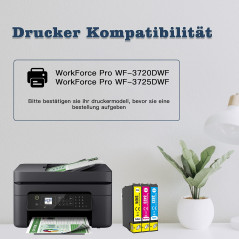 Nextpage Cartouches d'encre de rechange 34XL compatibles avec les imprimantes Epson Workforce Pro WF-3720DWF WF-3725DWF WF-3720