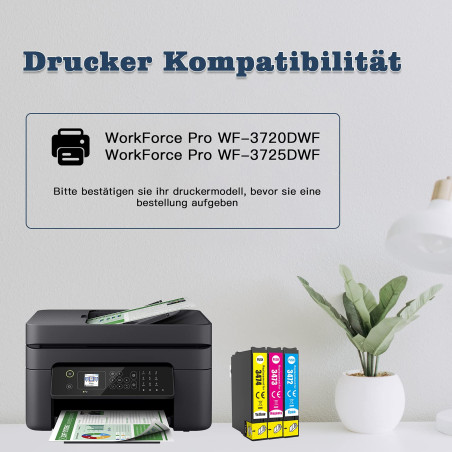 Nextpage Cartouches d'encre de rechange 34XL compatibles avec les imprimantes Epson Workforce Pro WF-3720DWF WF-3725DWF WF-3720