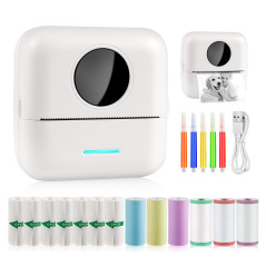 GuKKK Imprimante Photo Portable, Mini Instantané sans Fil, Thermique BT Mobile pour Liste d'étiquettes, Reçu, Mémos