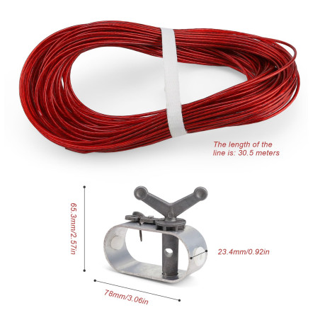 Tendeur Bache Piscine, SPRHR Tendeur Cable, Corde ce Tension pour Couvertures de Piscine, Diamètre 2mm, Longueur 30.5m, pour Séc