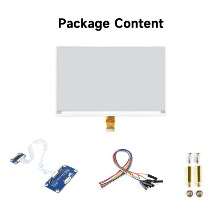 Waveshare 7.5 inch E-Paper Display Hat V2 for Home Assistant & ESPHome Projects 800x480 3.3v/5v E-Ink Electronic Screen with Emb