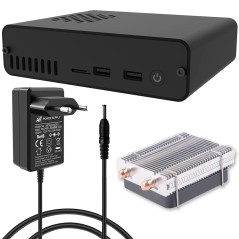 DeskPi Pro Set-Top Box pour Raspberry Pi 4 - Prise en Charge SSD, HDMI Pleine Taille, Alimentation/R