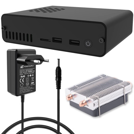 DeskPi Pro Set-Top Box pour Raspberry Pi 4 - Prise en Charge SSD, HDMI Pleine Taille, Alimentation/R