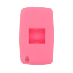BROVACS Coque de protection en silicone compatible avec Peugeot Citroën CV4302 à 2 boutons Rose