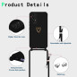 CaseLover Coque avec Cordon pour Samsung Galaxy A53 5G, Coque de Cellulaire Corde Silicone Étui en Motif Coeur avec Réglable Col CaseLover Coque avec Cordon pour Samsung Galaxy A53 5G, Coque de Cellulaire Corde Silicone Étui en Motif Coeur avec Réglable Col