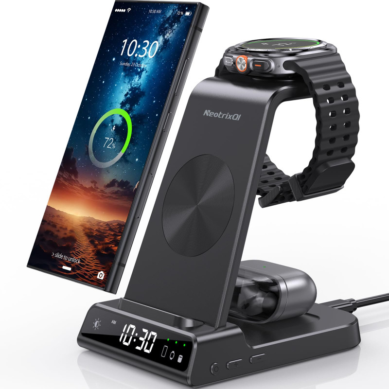 Chargeur Induction pour Samsung Galaxy S25 Ultra, Chargeur sans Fil Inductive pour Samsung Galaxy Watch Ultra/8/7/6/5, Chargeur Chargeur Induction pour Samsung Galaxy S25 Ultra, Chargeur sans Fil Inductive pour Samsung Galaxy Watch Ultra/8/7/6/5, Chargeur