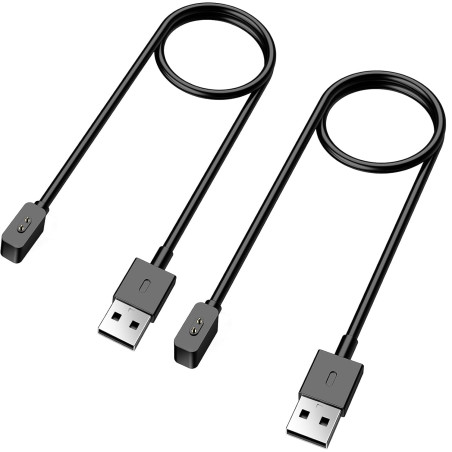 TiMOVO 2 PCS Câble de Chargeur Compatible avec Redmi Watch 5/4/Xiaomi Smart Band 9/9 pro/8/8 Pro/Active, 1M Câble de Charge USB 