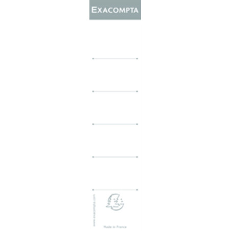EXACOMPTA Paquet de 10 étiquettes pour dos de Classeur 50 mm