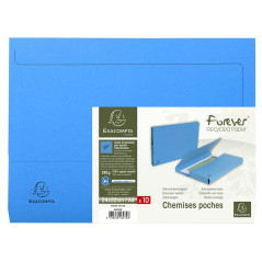 Exacompta - Réf. 46972E - Carton de 100 chemises Poche avec soufflet de 32 mm Forever® 290 g/m² - chemises 100% recyclées et cer