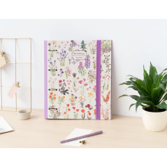 Grupo Erik - Classeur A4 4 Anneaux - Botanical Wild Flowers, Classeur Rigide 4 Anneaux, Format 27 x 32 cm, Fournitures Scolaire,