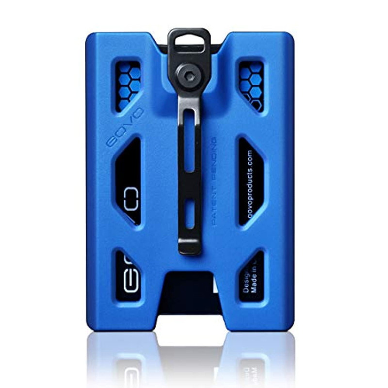 GOVO - Porte-badge en polycarbonate durable pouvant contenir 1 à 4 cartes bleu GOVO - Porte-badge en polycarbonate durable pouvant contenir 1 à 4 cartes bleu